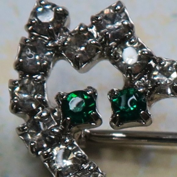 .925 Sterling Silver Plated Brilliant Rhinestone Cat Brooch / Pin - Picture 3 of 5